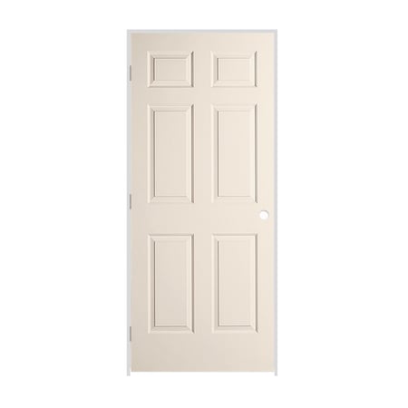 Codel Doors 26" x 80" x 1-3/8" Primed 6-Panel Colonist Molded Hollow Core 4-9/16" RH Prehung Door 2268MHCCOLRH26D4916